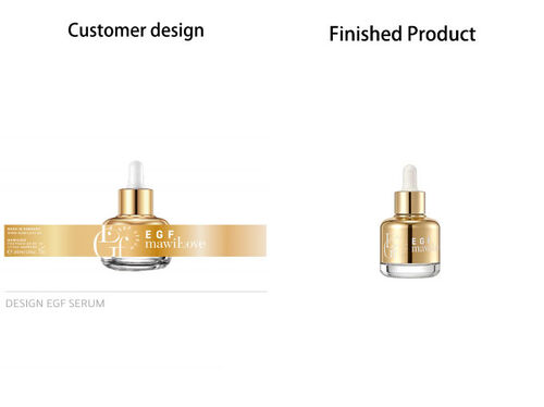 30ml large-area gold electroplated custom process essence dropper bottle