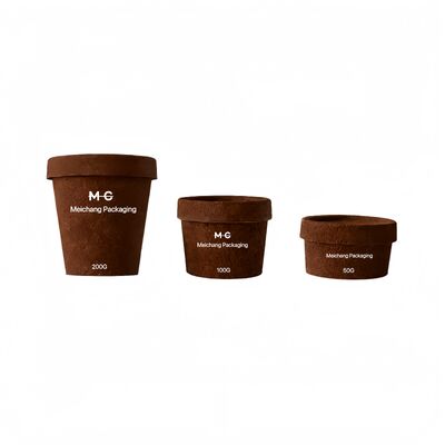 50ML / 100ML / 200ML Cream Jar Face Mask Container Eco-Friendly Biodegradable PP Coffee Grounds Material  Premium Customizable Packaging(MC-P-533)