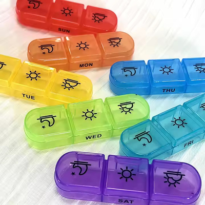 Good price Rainbow Colored Polypropylene Medicine Packaging Boxes Plastic Pill Box (MC-1002) online