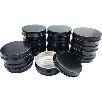 Good price Black Round Fillable Cosmetic Aluminum Jar Containers With Screw Caps（MC-803） online