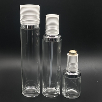 Good price Custom Brand Cosmetic Glass Lotion Bottle Child Resistant 100ml 120ml (MC-1303) online