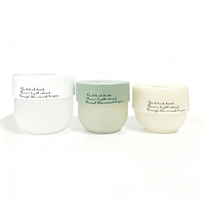 Harga yang bagus 200g 250g 500g Plastik Lampu Rambut Bermulut Besar Botol Krim Scrub Badan Bulat (MC-P-528) on line