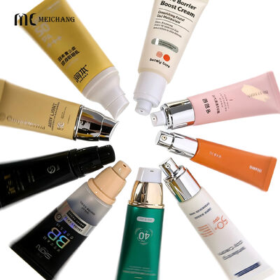 Bom preço Tubo cosmético sem ar ambientalmente amigável e personalizável, com bomba para fundação, protector solar e bálsamo labial (MC-706) on-line