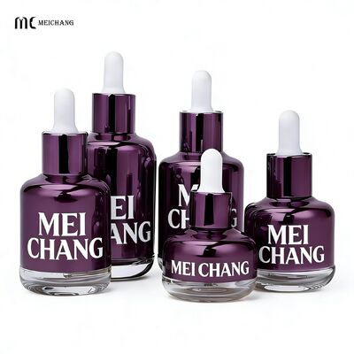 Harga yang bagus FDA-Certified Aluminium-Sleeve Glass Dropper Bottle Disesuaikan untuk Perawatan Kulit Serum & Minyak dalam 10ml sampai 60ml Ukuran on line