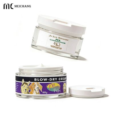 Buon prezzo Vasetto per crema da 30g/50g AS+PP con cucchiaino integrato e chiusura ermetica per balsamo per toelettatura e styling per animali domestici in linea