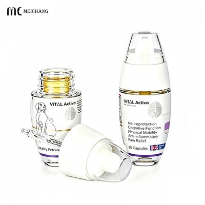 Dobra cena. 30 ml + 3 ml butelka z podwójnymi komorami PETG klasy medycznej dla zwierząt domowych Suplementy odżywcze Separacja proszku i płynu Fresh-Mix Packaging ((MC-901-7) w Internecie