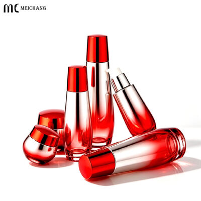 Good price Chinese Style Embossed Glass Skincare Packaging Set with Gradient Finish , Custom Serum Bottle , Lotion Bottle & Cream Jar(MC-315) online