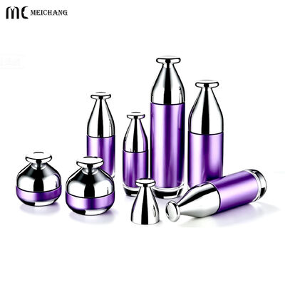 Good price Patented Luxury Glass Cosmetic Packaging Set with Metallic Finish and Complete Skincare Matrix online