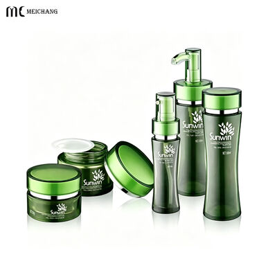 품질 30g/50g/40ml/100ml/120ml 곡선 허리 유리 스킨케어 패키징 세트(MC-331) 공장