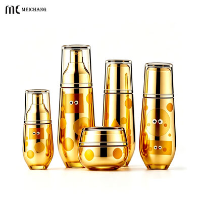Guter Preis 30g/50g/30ml/100ml/120ml gebogene Tropfen-ovale Glas-Hautpflege-Verpackungsset mit silberplattierten Pumpverschlüssen (MC-332) online
