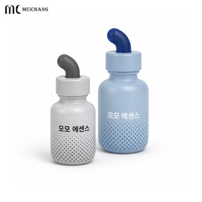 Qualità 30 ml / 40 ml / 60 ml PETG Bottone gocciolante in silicone curvo per olio per capelli e cura del cuoio capelluto ((MC-622) fabbrica