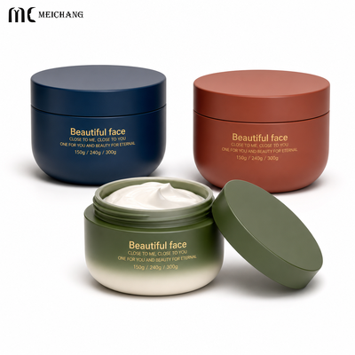 Qualidade 150g / 240g / 300g Custom Logo Refillable Matte Nude Round PP Cream Jar(MC-P-563) fábrica
