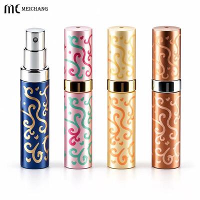 Qualité Vintage Engraved Metal Perfume Atomizer, 3ml Refillable Portable Fragrance Spray Bottle (MC-1209) usine