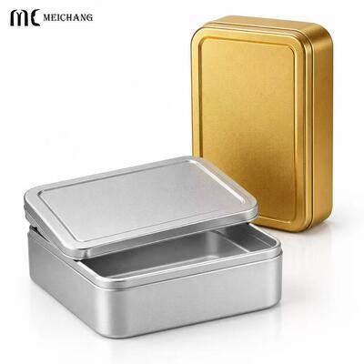 Bon prix Boîte en étain mat rectangulaire avec couvercle séparé, coins arrondis et options de logo personnalisé (MC-810) en ligne